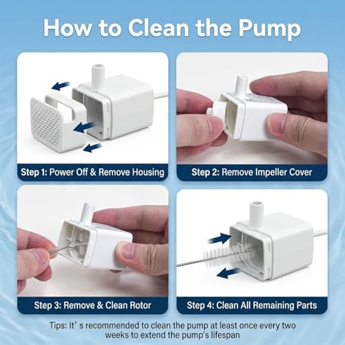 JY-830 Pet Water Fountain Replacement Pump,Ultra Quiet - Image 8