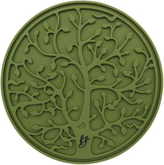 B The Boleo Shop Tree Design Lick Mat for Dogs and Cats, Slow Feeder, Anxiety Relief, Improve Grooming Session, Dog Toy to Keep Busy