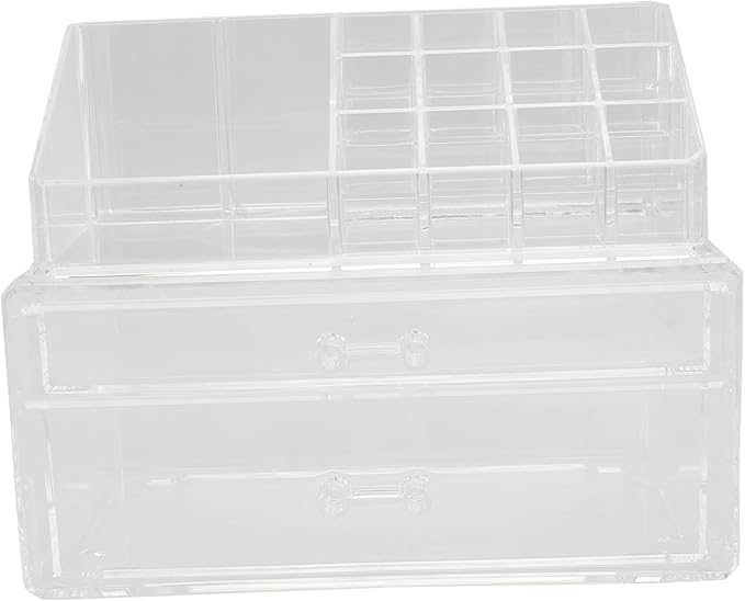 minkissy Stackable Acrylic Cosmetics Storage Box Drawer Makeup Organizer for Lipstick and Jewelry Versatile Home Supplies for Beauty Enthusiasts