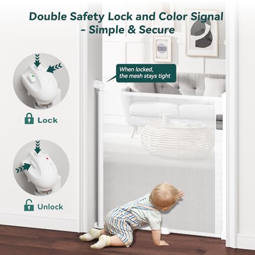Babepai Retractable Baby Gates for Stairs, Retractable Dog - Image 6