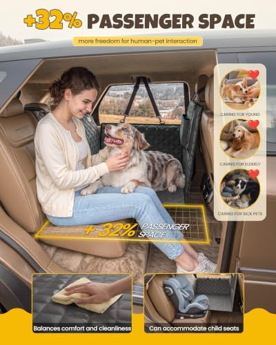 Dog Seat Cover for Back Seat Hard Bottom Dog Car Seat - Image 5