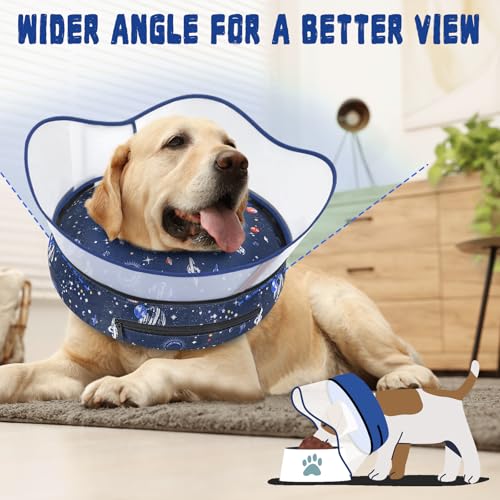 Elevated Inflatable Dog Cone Collar to Stop Licking, Dog - Image 6
