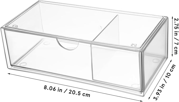 CHILDWEET 3pcs Acrylic Makeup Storage Box Lid Compartment Organizer Desktop Lipstick Holder