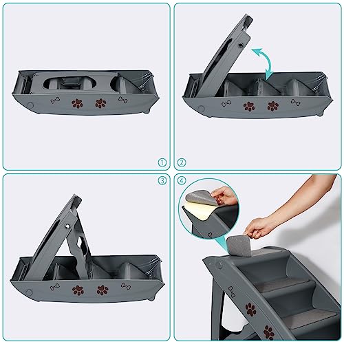 LEMY Foldable Pet Ladder,Pet Stairs with 4 Steps - Image 6