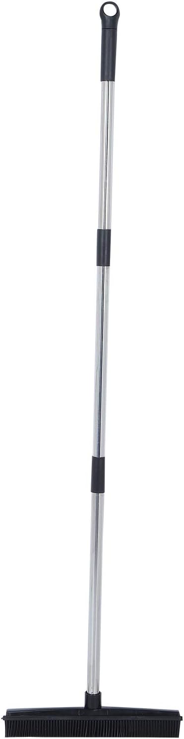 EBTOOLS Multifunction Telescopic Carpet Broom, Pet Hair Dust Removal Tool for Fluff Carpet, Hardwood Floor, Tile, Window, Daily Household (Black)
