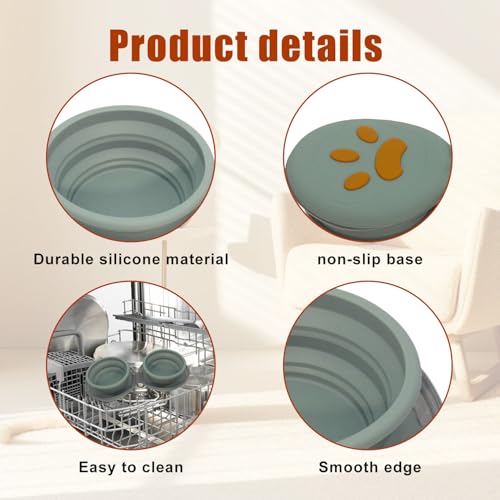 2-in-1 Collapsible Dog Travel Bowl Portable Silicone | Travel Essentia - Image 7