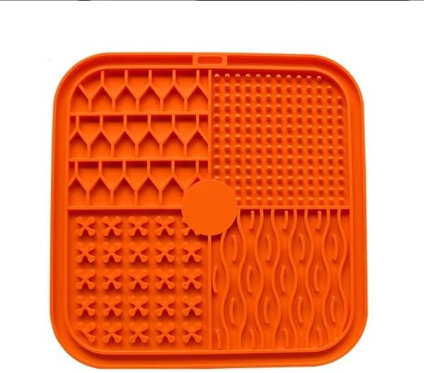Lick Mat for Dogs and Cats, Food Grade Silicone Slow Feeder Mat with Strong Suction for Grooming, Bathing and Anxiety Relief, BPA-Free Pet Feeding Mat for Dental Care
