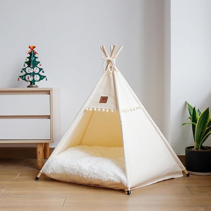 Modern Minimalist Upgraded Pet Tent House for Cats & Dogs, 4-Season Universal, Removable & Washable, Breathable Indoor Outdoor Pet Bed