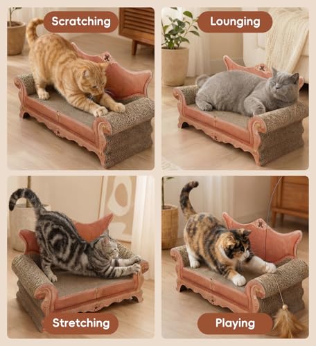 Cat Couch Scratcher, Long Lasting Scartching Pads for Indoor Cats