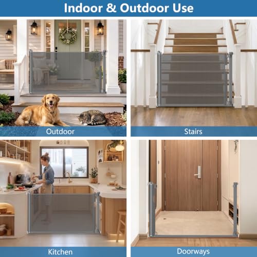 Retractable Dog Gate, 29-42" No Drilling Pressure Mounted - Image 8