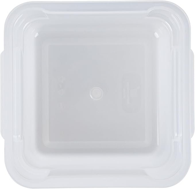 Restaurantware Food Storage Container 1 Pack of 2 qt Plastic Kitchen Storage Bin with Volume Markers Space-Efficient Design Dishwasher-Safe Polypropylene Translucent