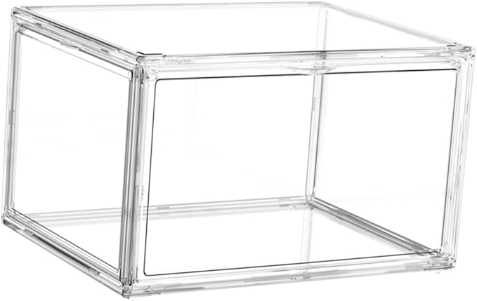 GLEAVI Transparent Acrylic Storage Box for Books Multi-function Sundries Organizer Stackable Container for Bedroom Office and Study Room Lightweight and Design
