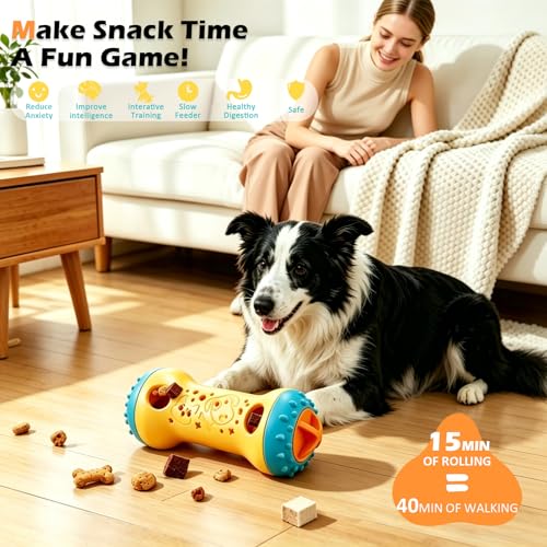 Interactive dog puzzle treat dispensing enrichment toy - image 3