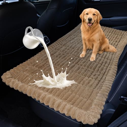 Dog Car Seat Waterproof Bed Cover Back Seat Brown 23.6”x51” - Image 2