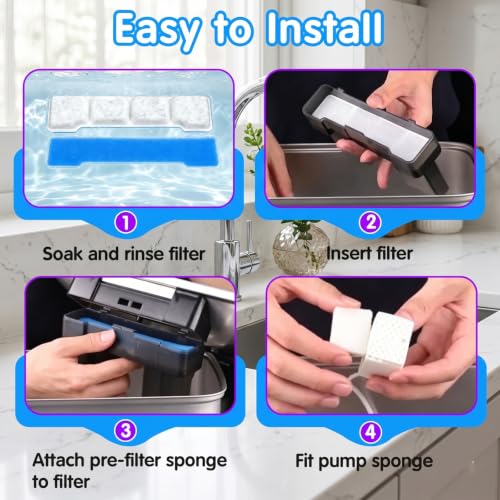 Pet Water Fountain Filter Replacement Kit, 12 Filters - Image 7