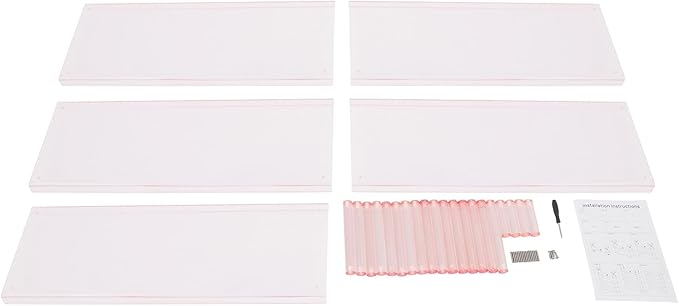 5-Tier Acrylic Shoe Rack in Clear Pink, 22 lbs per Shelf, 5mm Thick Modern Shoe Organizer for Entryway, Living Room, Closet Storage (Pink)
