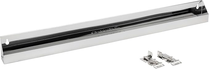 Rev-A-Shelf 31" Slim Tip-Out Sink Tray for Kitchen and Bathroom Base Cabinets, Large Pull Out Stainless Steel Storage Organizer, Silver, 6541-31-52