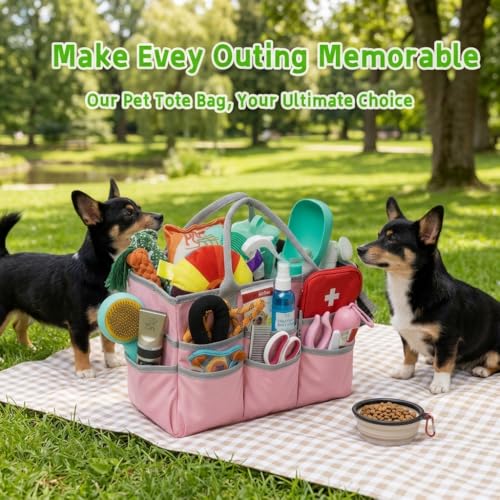 Pet Grooming Bag, Dog Grooming Organizer Tote with 10 Pockets - Image 6