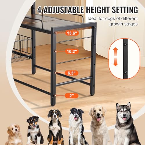 VEVOR Pet Feeding Station with Storage, 4 Height | Home Organization - Image 4