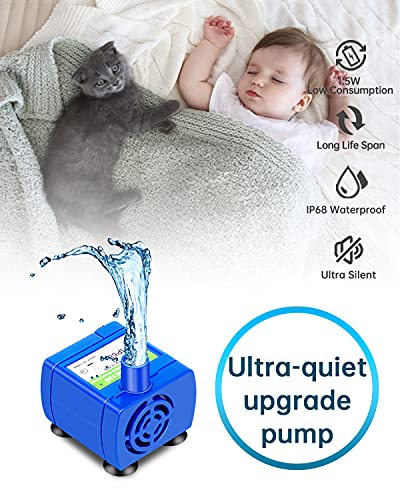 Cat Water Fountain Pump, for 360° Cupcake Ceramic Pet | Pet Essentials - Image 6