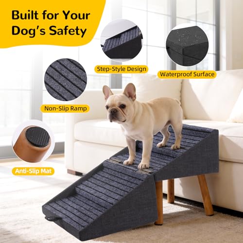 Dog Stairs for Small Dogs, 2-in-1 Dog Safety Ramp and Ottoman - Image 5