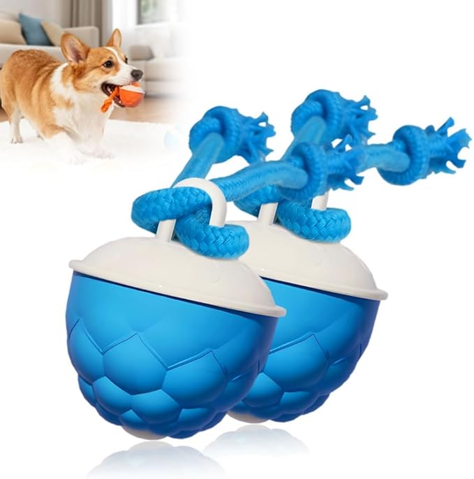 Interactive Dog Toys - 2026 Upgraded Motion Activated Automatic Rolling Ball Toys for Small/Medium/Large Dogs Balls for Boredom to Keep Them Busy with USB Rechargeable (Blue 2Pc)