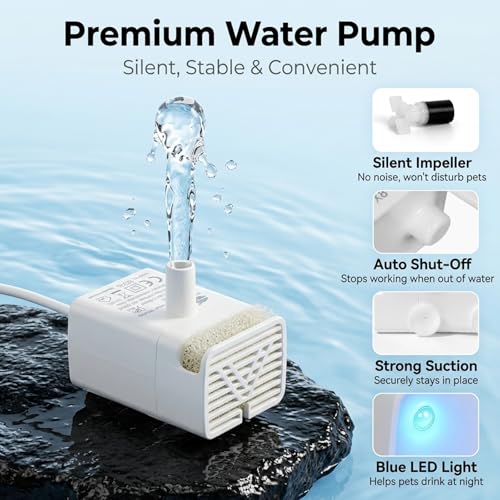 JY-830 Pet Water Fountain Replacement Pump,Ultra Quiet - Image 6