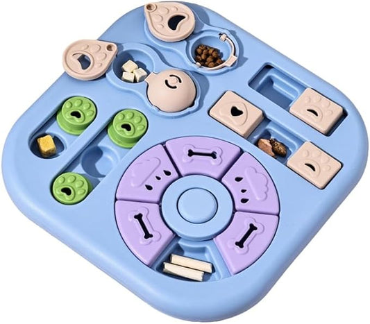 Dog Puzzle Toy Interactive Dog Toy Slow Feeder Puzzle, Pet Enrichment Treat Dispensing Brain Game, Mental Stimulation Feeding Toy for Dogs and Cats