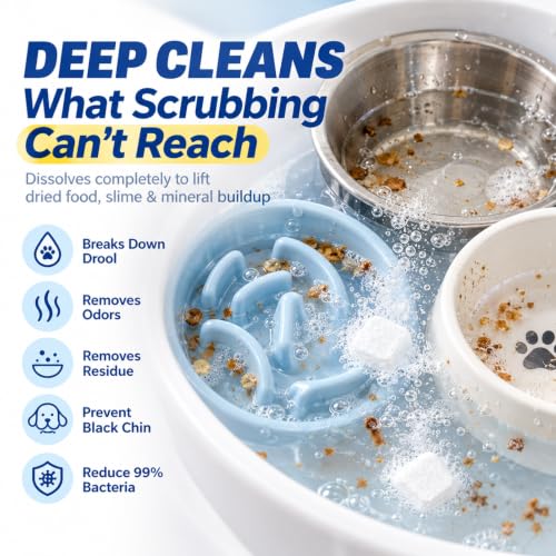 Pet Bowl Cleaner Tablets-24 Pack,For Slow Feeder & Water - Image 3