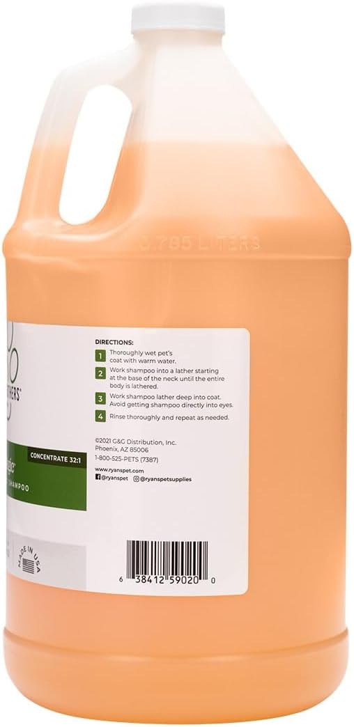 Dog and Cat Grooming Shampoo or Conditioner Natural Refreshing Mat Shed Control Gallons (Shampoo)