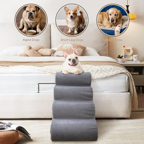 PAWSCRAT 4-Step Pet Stairs for High Beds & Sofas, 19.6''H - Image 5