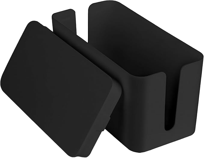 Cable Management Cord Cover Wire Hider Box Concealer Organizer Protector System for Home Theater Entertainment Center Office School (Black)