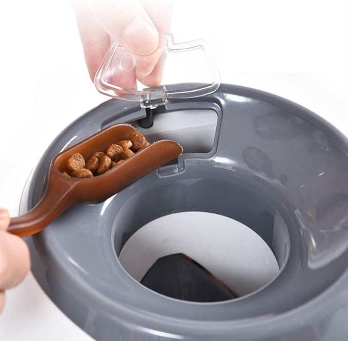 Dog Slow Feeder Treat Dispenser Dog Toy Interactive Puzzle Ball for Indoor Outdoor Dogs with Removable Plates Spoon Dogs Bone Shape