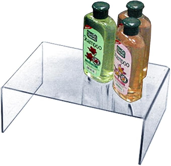 Azar Displays, 515311, Acrylic Laptop Stand, Computer Riser for Desk, Monitor Stand, Closet Organizer for Clothes & Shoes, Cabinet Display for Accessories and Decor, Clear, 4 Pack, 12"x7.75"x6"