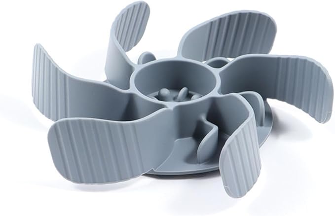 Generic Revolutionary Slow Feeder Insert [Octopus Suction Cups], Non-Toxic, Easy Clean, Anti-Gulp. for Large & Medium Size Dog Compatible with Regular and Elevated Bowls, Grey