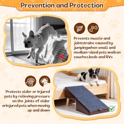 Dog Stairs for Small Dogs, 2 in 1 Dog Ramp for Bed/Couch - Image 4