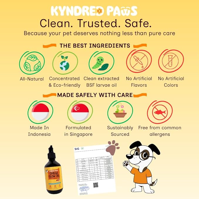 Omega-3-6-9 Oil for Dogs - Naturally Flavored & No Fishy Smell - 16 fl oz - Alternative to Salmon Based Fish Oil - 52% Omega 3-6-9-18% Lauric Acid - Supports Skin, Coat and Gut Health