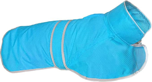 Dog Raincoat| Waterproof Adjustable & Lightweight Dog Jacket with Reflective Strips| Easy Step-in Closure for All-Weather| Fits Small Medium Large Dogs(Blue,X-Large)