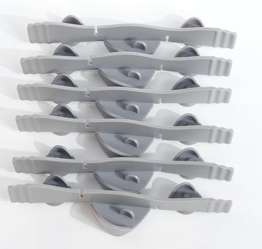 Silicone Dog Slow Feeder Bowl Insert with Suction Cups, Cuttable Food-Grade Lick Mat Divider Fits Stainless Steel Ceramic Glass Dog Bowls, Helps Slow Down Eating, Grey
