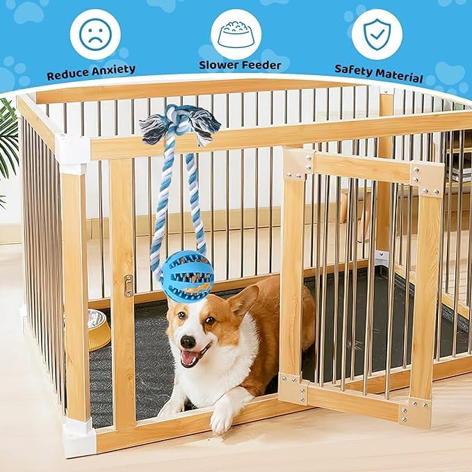 Interactive Dog Toys, Crate Training Aids for Puppies, Reduce Stress Anxiety Peanut Butter Dog Food Treat Dispenser Toys(Green)