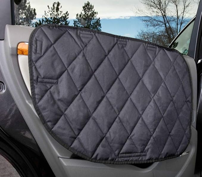 4Knines Car Door Protector for Dogs – Dog Door Cover for Cars, Trucks & SUVs – Set of 2 Guards – Durable, Scratch-Resistant, and Easy to Install – USA-Based Company – One for Each Side (Black)