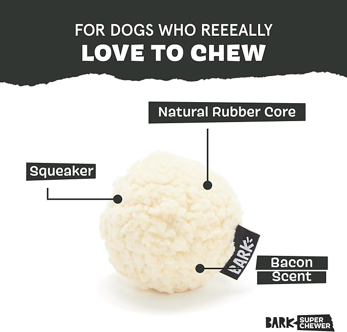 Barkbox Potato 2-in-1 Dog Toy - Tough Plush Squeaky Chew Toy for Large Dogs | Large