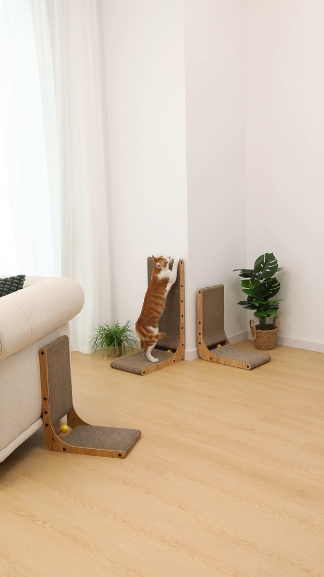 L-shaped cat scratcher for indoor cats - image 8