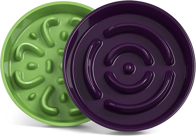LE TAUCI Dog Slow Feeder Bowl Ceramic, 3 Cups Slow Feeding Dog Bowl Medium Large Breed, Maze Dog Bowl for Fast Eaters, Dog Dishes to Slow Down Eating, Puzzle Dog Food Bowl, Dog Maze Bowl