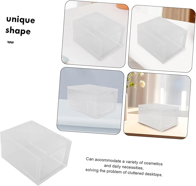 3pcs Storage Bins Lids Stackable Drawer Organizer Pantry Organizer Bins Acrylic Makeup Storage for Vanity Bathroom