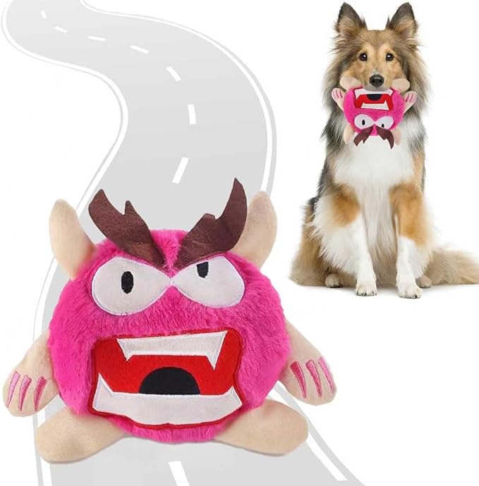 Interactive Dog Toys for Boredom - Upgrade Dog Toys Interactive Monster Plush Ball, Squeaky Moving Dog Ball Toy, Shake Bounce Boredom Talking Toys for Dog Pets Exercise Electronic Toy for Puppy pink