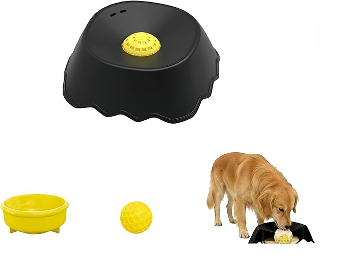 2026 Upgraded Slow Feeder Dog Bowls Interactive Dog Licking Toy & Lick Bowl for Dogs, Large Capacity Non-Slip Dog Lick Bowl for All Dogs (Black)