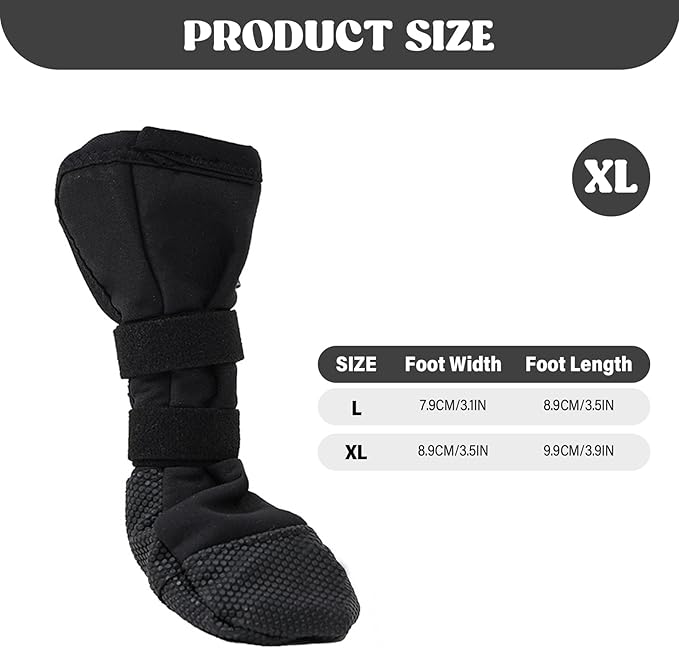 Dog Booties to Prevent Licking Protective Comfort Dog Shoes with Adjustable Strap Waterproof for Outdoor Indoor, Extra Large