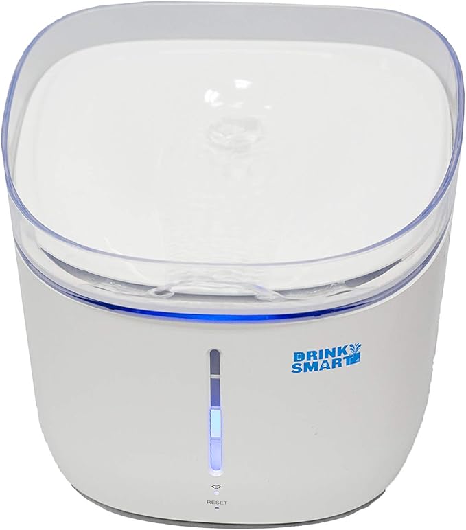 Drinksmart Pet Water Fountain- Smart App Controlled Water Dispenser for Dogs and Cats- Remote Control- Water Level Monitor and Alert- 70 Oz. 2 L Capacity- Super Quiet- Sleek Design- by Felix & Fido
