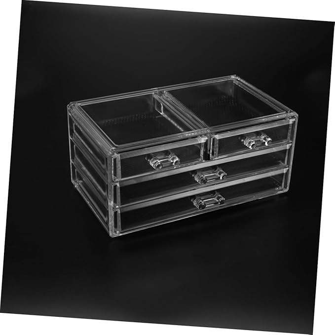 Acrylic Makeup Organizer Desktop Storage Case Tidy Jewelry Box Bins for Cosmetics Large Capacity Desktop Cosmetics Holder